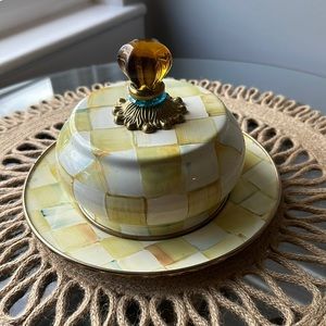 MacKenzie- Childs parchment check butter house